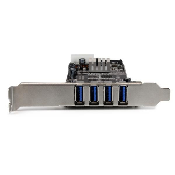 StarTech.com 4-poorts PCI Express (PCIe) SuperSpeed USB 3.0 kaartadapter met 2 speciale 5 Gbps kanalen UASP SATA/LP4-voeding (PEXUSB3S42V)