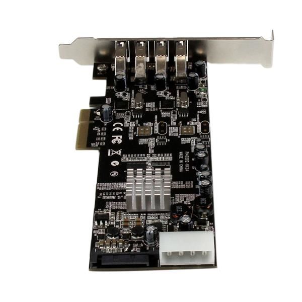 StarTech.com 4-poorts PCI Express (PCIe) SuperSpeed USB 3.0 kaartadapter met 2 speciale 5 Gbps kanalen UASP SATA/LP4-voeding (PEXUSB3S42V)