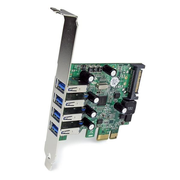 StarTech.com 4-poorts PCI Express PCIe SuperSpeed USB 3.0 controllerkaartadapter met UASP SATA-voeding (PEXUSB3S4V) StarTech.com 4-poorts PCI Express PCIe SuperSpeed USB 3.0 controllerkaartadapter met UASP SATA-voeding (PEXUSB3S4V)