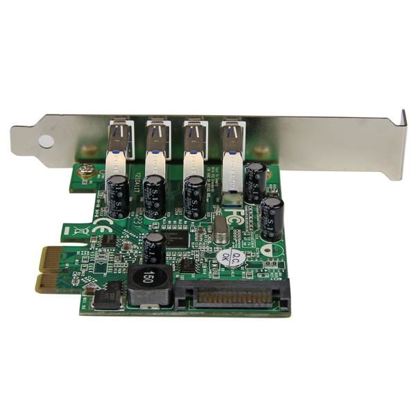 StarTech.com 4-poorts PCI Express PCIe SuperSpeed USB 3.0 controllerkaartadapter met UASP SATA-voeding (PEXUSB3S4V)