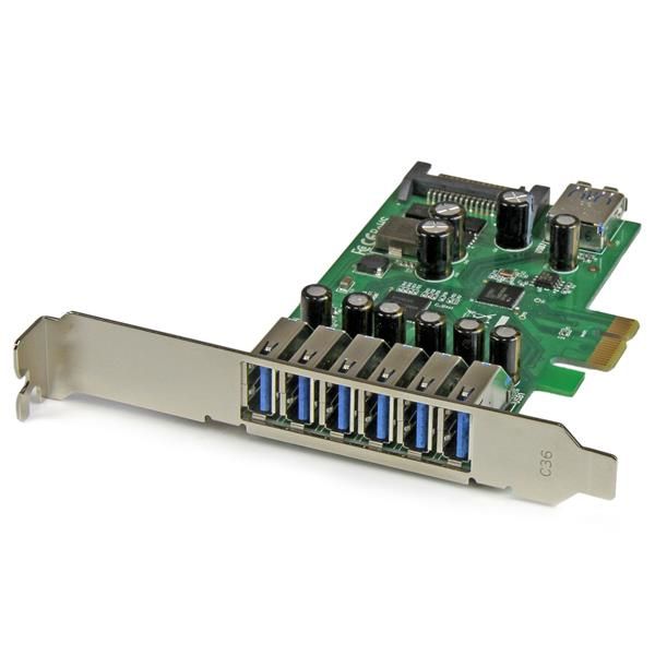 StarTech.com 7-poorts PCI Express USB 3.0 kaart standard en low-profile design (PEXUSB3S7)