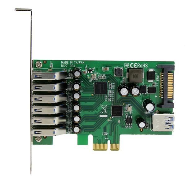 StarTech.com 7-poorts PCI Express USB 3.0 kaart standard en low-profile design (PEXUSB3S7) StarTech.com 7-poorts PCI Express USB 3.0 kaart standard en low-profile design (PEXUSB3S7)