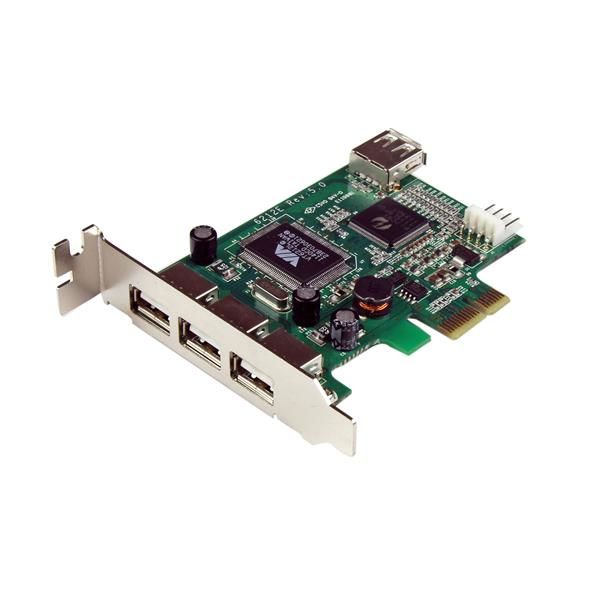 StarTech.com 4-poort PCI Express Low Profile High Speed USB-kaart (PEXUSB4DP) StarTech.com 4-poort PCI Express Low Profile High Speed USB-kaart (PEXUSB4DP)