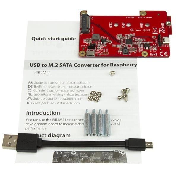 StarTech.com USB naar M.2 SATA adapter voor Raspberry Pi en Development Boards (PIB2M21)