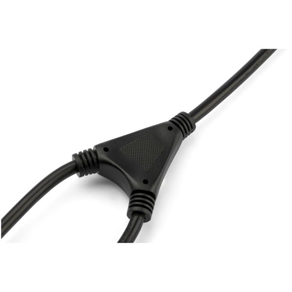 StarTech.com 2m Computer Splitter Stroomkabel, 18AWG, EU Schuko naar 2x C13, 10A 250V, Zwart, AC Vervangkabel, Printer Voedingskabel, PC Power Supply Kabel, TV/Monitor Electriciteitssnoer, UL-Listed (PXT101YEU2M)