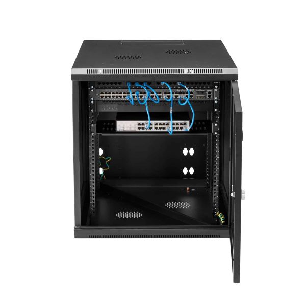 StarTech.com 4 Post 12U Wandmonteerbare Netwerkkast met 1U Schap, 19" Scharnierende Patchkast voor Data/AV/Electronica/Computer Apparatuur, Veelzijdig Geventileerd Server Rack, Vergrendelbaar (RK1232WALHM) StarTech.com 4 Post 12U Wandmonteerbare Netwerkkast met 1U Schap, 19" Scharnierende Patchkast voor Data/AV/Electronica/Computer Apparatuur, Veelzijdig Geventileerd Server Rack, Vergrendelbaar (RK1232WALHM)