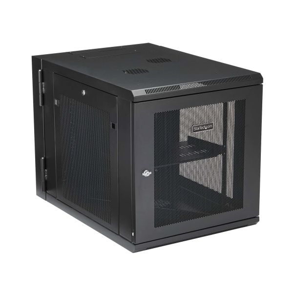 StarTech.com 4 Post 12U Wandmonteerbare Netwerkkast met 1U Schap, 19" Scharnierende Patchkast voor Data/AV/Electronica/Computer Apparatuur, Veelzijdig Geventileerd Server Rack, Vergrendelbaar (RK1232WALHM) StarTech.com 4 Post 12U Wandmonteerbare Netwerkkast met 1U Schap, 19" Scharnierende Patchkast voor Data/AV/Electronica/Computer Apparatuur, Veelzijdig Geventileerd Server Rack, Vergrendelbaar (RK1232WALHM)