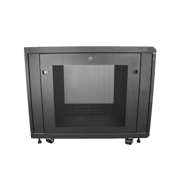 StarTech.com 12U 19” Server Rack Cabinet, 4 Post, Verstelbare Diepte (5 tot 76cm), IT Rack voor Netwerkapparatuur op Wielen met Schap & Kabel Management, Dell PowerEdge HP ProLiant ThinkServer (RK1233BKM)