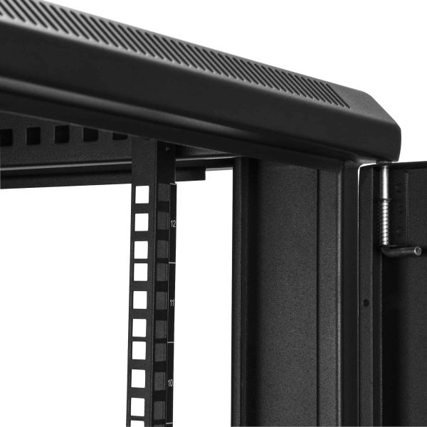StarTech.com 12U 19” Server Rack Cabinet, 4 Post, Verstelbare Diepte (5 tot 76cm), IT Rack voor Netwerkapparatuur op Wielen met Schap & Kabel Management, Dell PowerEdge HP ProLiant ThinkServer (RK1233BKM)