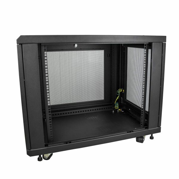 StarTech.com 12U Enterprise-Grade Server Rack Cabinet Kit, 19in Vergrendelbare 4-Post Patchkast met Schap en Kabelbeheer, 75cm Montagediepte, 450kg Draagkracht (RK1233BKM) StarTech.com 12U Enterprise-Grade Server Rack Cabinet Kit, 19in Vergrendelbare 4-Post Patchkast met Schap en Kabelbeheer, 75cm Montagediepte, 450kg Draagkracht (RK1233BKM)
