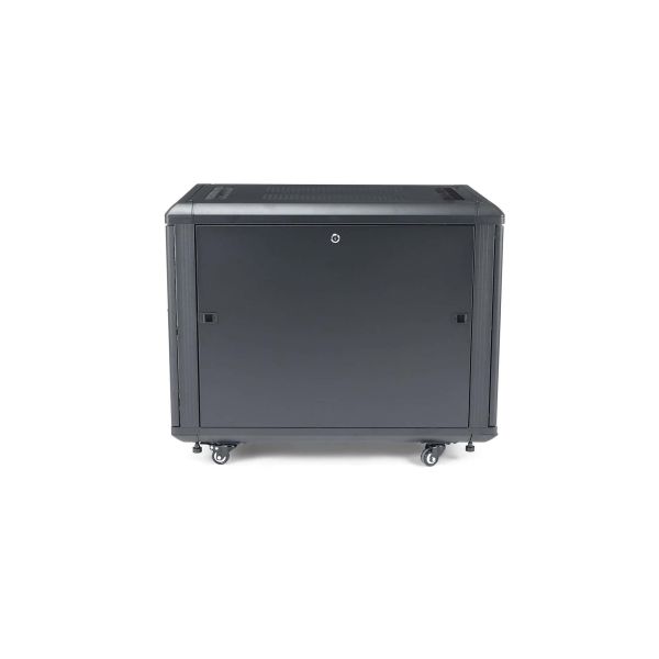 StarTech.com 12U Enterprise-Grade Server Rack Cabinet, 19in Vergrendelbare 4-Post Patchkast met 75cm Montagediepte en 800kg Draagkracht (RK1236BKF)