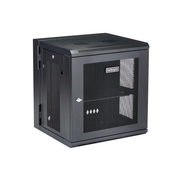 StarTech.com 4 Post 12U Wandmonteerbare Netwerkkast met 1U Schap, 19" Scharnierende Patchkast voor Data/AV/Electronica/Computer Apparatuur, Veelzijdig Geventileerd Server Rack, Vergrendelbaar (RK12WALHM) StarTech.com 4 Post 12U Wandmonteerbare Netwerkkast met 1U Schap, 19" Scharnierende Patchkast voor Data/AV/Electronica/Computer Apparatuur, Veelzijdig Geventileerd Server Rack, Vergrendelbaar (RK12WALHM)