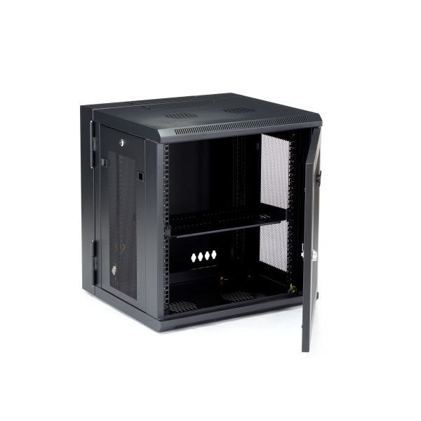 StarTech.com 4 Post 12U Wandmonteerbare Netwerkkast met 1U Schap, 19" Scharnierende Patchkast voor Data/AV/Electronica/Computer Apparatuur, Veelzijdig Geventileerd Server Rack, Vergrendelbaar (RK12WALHM) StarTech.com 4 Post 12U Wandmonteerbare Netwerkkast met 1U Schap, 19" Scharnierende Patchkast voor Data/AV/Electronica/Computer Apparatuur, Veelzijdig Geventileerd Server Rack, Vergrendelbaar (RK12WALHM)