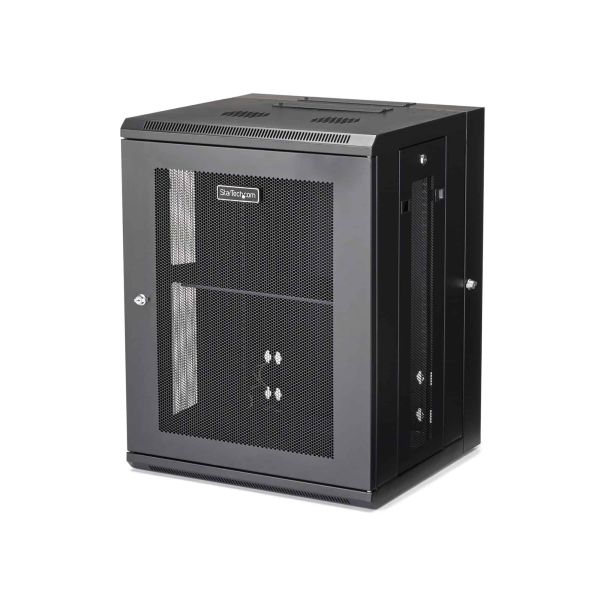 StarTech.com 15U 19" Wandmonteerbaar Netwerk Cabinet, Diepte 40cm (16"), Afsluitbaar IT Rack voor Netwerk Switch/Apparatuur, Geventileerd Data Rack met Schap & Zijpanelen, Voorgemonteerd (RK1520WALHM) StarTech.com 15U 19" Wandmonteerbaar Netwerk Cabinet, Diepte 40cm (16"), Afsluitbaar IT Rack voor Netwerk Switch/Apparatuur, Geventileerd Data Rack met Schap & Zijpanelen, Voorgemonteerd (RK1520WALHM)