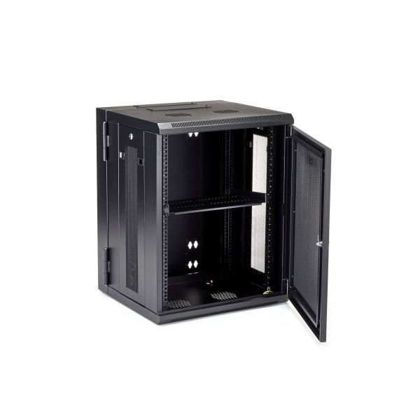 StarTech.com 4 Post 15U Wandmonteerbare Netwerkkast met 1U Schap, 19" Scharnierende Patchkast voor Data/AV/Electronica/Computer Apparatuur, Veelzijdig Geventileerd Server Rack, Vergrendelbaar (RK1520WALHM) StarTech.com 4 Post 15U Wandmonteerbare Netwerkkast met 1U Schap, 19" Scharnierende Patchkast voor Data/AV/Electronica/Computer Apparatuur, Veelzijdig Geventileerd Server Rack, Vergrendelbaar (RK1520WALHM)