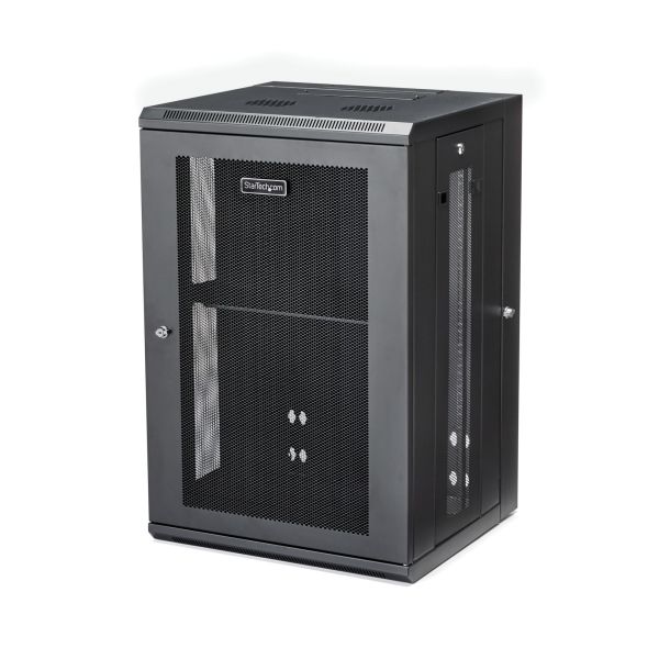 StarTech.com 4 Post 18U Wandmonteerbare Netwerkkast met 1U Schap, 19" Scharnierende Patchkast voor Data/AV/Electronica/Computer Apparatuur, Veelzijdig Geventileerd Server Rack, Vergrendelbaar (RK1820WALHM) StarTech.com 4 Post 18U Wandmonteerbare Netwerkkast met 1U Schap, 19" Scharnierende Patchkast voor Data/AV/Electronica/Computer Apparatuur, Veelzijdig Geventileerd Server Rack, Vergrendelbaar (RK1820WALHM)