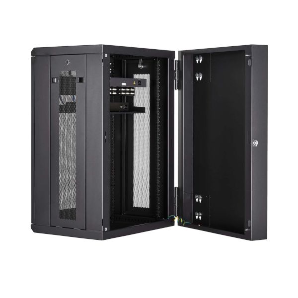 StarTech.com 4 Post 18U Wandmonteerbare Netwerkkast met 1U Schap, 19" Scharnierende Patchkast voor Data/AV/Electronica/Computer Apparatuur, Veelzijdig Geventileerd Server Rack, Vergrendelbaar (RK1820WALHM) StarTech.com 4 Post 18U Wandmonteerbare Netwerkkast met 1U Schap, 19" Scharnierende Patchkast voor Data/AV/Electronica/Computer Apparatuur, Veelzijdig Geventileerd Server Rack, Vergrendelbaar (RK1820WALHM)