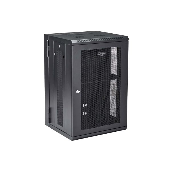StarTech.com 4 Post 18U Wandmonteerbare Netwerkkast met 1U Schap, 19" Scharnierende Patchkast voor Data/AV/Electronica/Computer Apparatuur, Veelzijdig Geventileerd Server Rack, Vergrendelbaar (RK1820WALHM) StarTech.com 4 Post 18U Wandmonteerbare Netwerkkast met 1U Schap, 19" Scharnierende Patchkast voor Data/AV/Electronica/Computer Apparatuur, Veelzijdig Geventileerd Server Rack, Vergrendelbaar (RK1820WALHM)