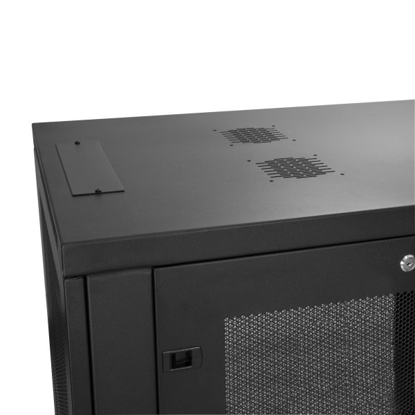 StarTech.com 4 Post 24U Netwerkkast, Vergrendelbare 19" Patchkast voor Computer / AV / IT / Data Apparatuur, Server Rack voor Bureau/Thuis met Wielen & Verstelbare Montagerails (RK2433BKM)