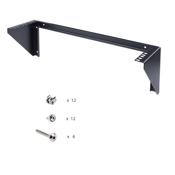 StarTech.com 3U 19" Wandmonteerbare Verticale Rack Beugel, Switch/Patch Panel Rack Bracket voor Data/AV/IT/Computer, Verticale Muurbeugel, 3U Rack voor Cabinet en Server Ruimte, 68kg Draagvermogen (RK319WALLV)