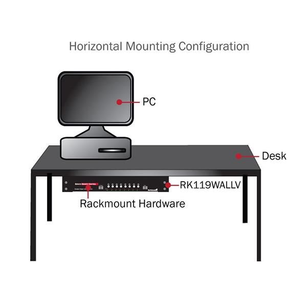 StarTech.com 4U 19in stalen verticale wandmontagesteun voor apparatuur racks (RK419WALLV)