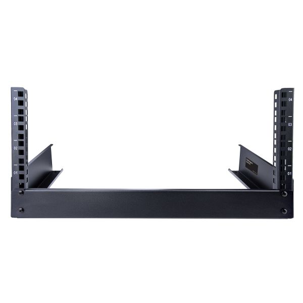 StarTech.com 4U 19" Bureau Open Frame Rack, 2 Post, Vrijstaand IT Netwerk Rack voor Switch/Patchpaneel/Data/AV/IT/Communicatie Apparatuur met Kooimoeren en Schroeven, Max. 30kg (RK4OD)