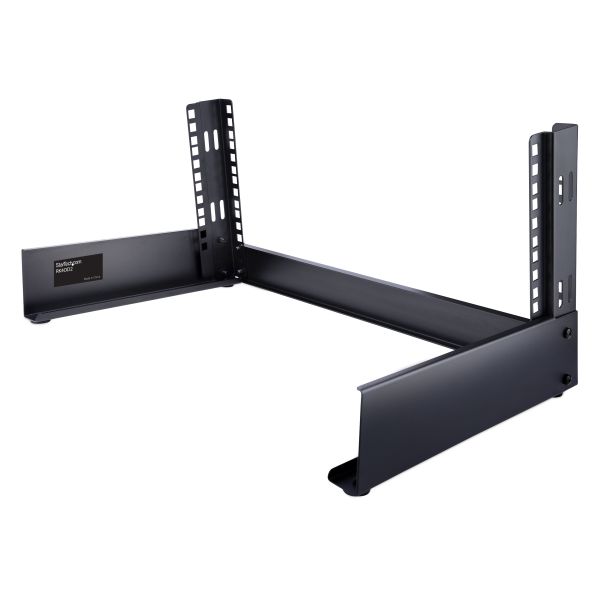 StarTech.com 4U 19" Bureau Open Frame Rack, 2 Post, Vrijstaand IT Netwerk Rack voor Switch/Patchpaneel/Data/AV/IT/Communicatie Apparatuur met Kooimoeren en Schroeven, Max. 30kg (RK4OD)