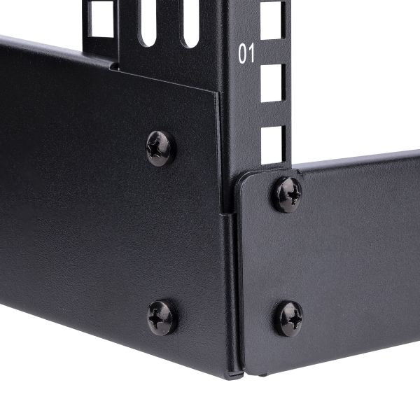 StarTech.com 4U 19" Bureau Open Frame Rack, 2 Post, Vrijstaand IT Netwerk Rack voor Switch/Patchpaneel/Data/AV/IT/Communicatie Apparatuur met Kooimoeren en Schroeven, Max. 30kg (RK4OD)