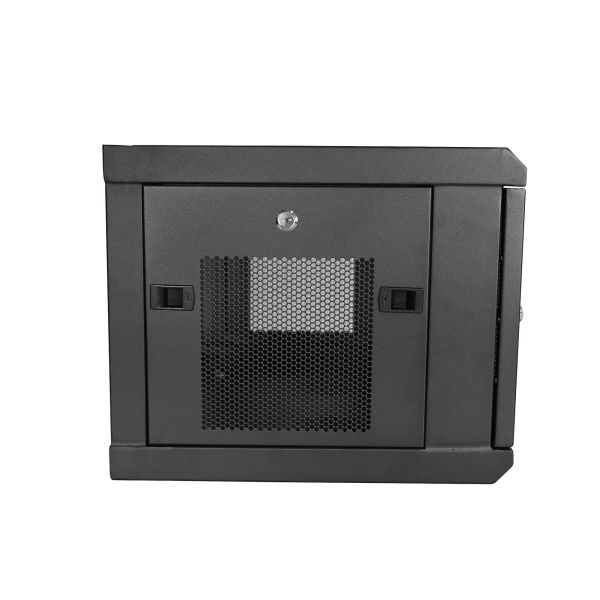 StarTech.com 2 Post 6U Wandmonteerbare Netwerkkast met 1U Schap, 19" Scharnierende Patchkast voor Data/AV/Electronica/Computer Apparatuur, Veelzijdig Geventileerd Server Rack, Vergrendelbaar (RK616WALM)