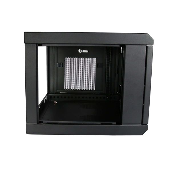 StarTech.com 2 Post 6U Wandmonteerbare Netwerkkast met 1U Schap, 19" Scharnierende Patchkast voor Data/AV/Electronica/Computer Apparatuur, Veelzijdig Geventileerd Server Rack, Vergrendelbaar (RK616WALM)