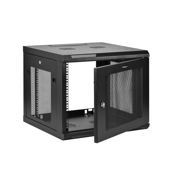 StarTech.com 4 Post 9U Wandmonteerbare Netwerkkast met 1U Schap, 19" Patchkast voor Data/AV/Electronica/Computer Apparatuur, Compacte Geventileerd Server Rack, Vergrendelbaar (RK920WALM) StarTech.com 4 Post 9U Wandmonteerbare Netwerkkast met 1U Schap, 19" Patchkast voor Data/AV/Electronica/Computer Apparatuur, Compacte Geventileerd Server Rack, Vergrendelbaar (RK920WALM)