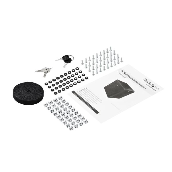 StarTech.com 4 Post 9U Wandmonteerbare Netwerkkast met 1U Schap, 19" Patchkast voor Data/AV/Electronica/Computer Apparatuur, Compacte Geventileerd Server Rack, Vergrendelbaar (RK920WALM) StarTech.com 4 Post 9U Wandmonteerbare Netwerkkast met 1U Schap, 19" Patchkast voor Data/AV/Electronica/Computer Apparatuur, Compacte Geventileerd Server Rack, Vergrendelbaar (RK920WALM)