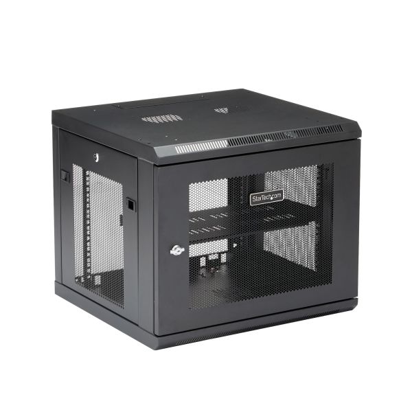 StarTech.com 4 Post 9U Wandmonteerbare Netwerkkast met 1U Schap, 19" Patchkast voor Data/AV/Electronica/Computer Apparatuur, Compacte Geventileerd Server Rack, Vergrendelbaar (RK920WALM) StarTech.com 4 Post 9U Wandmonteerbare Netwerkkast met 1U Schap, 19" Patchkast voor Data/AV/Electronica/Computer Apparatuur, Compacte Geventileerd Server Rack, Vergrendelbaar (RK920WALM)