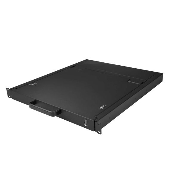 StarTech.com Single Port KVM Rack Console, KVM Switch met 19" LCD Scherm voor Server Rack, Universele 1U LCD KVM Lade met Kabels en Toebehoren, USB Ondersteuning, 50000 MTBF, QWERTY Keyboard (RKCONS1901)