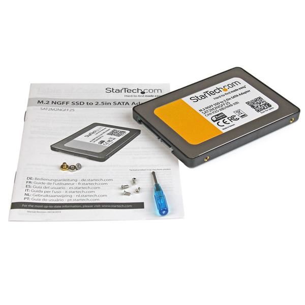 StarTech.com M.2 SSD naar 2,5 inch SATA III-adapter NGFF Solid-State Drive Converter met beschermende behuizing (SAT2M2NGFF25)