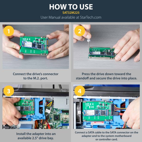 StarTech.com M.2 SSD naar 2,5 inch SATA-adapter / converter (SAT32M225)