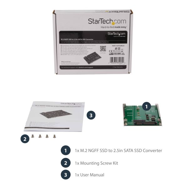 StarTech.com M.2 SSD naar 2,5 inch SATA-adapter / converter (SAT32M225)