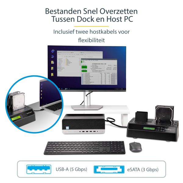 StarTech.com 4-Bay Hard Drive Cloner en Wisser, Standalone 1:3 HDD/SSD Kloner/Copier/Earser, USB 3.0/eSATA naar SATA Docking Station, Hard Disk Duplicator en Secure Erase Dock, Toolless/Top-Loading Ontwerp (SATDOCK4U3RE) 5/8 StarTech.com 4-Bay Hard Drive Cloner en Wisser, Standalone 1:3 HDD/SSD Kloner/Copier/Earser, USB 3.0/eSATA naar SATA Docking Station, Hard Disk Duplicator en Secure Erase Dock, Toolless/Top-Loading Ontwerp (SATDOCK4U3RE)