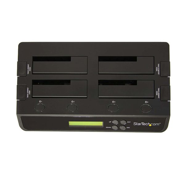StarTech.com 4-Bay Hard Drive Cloner en Wisser, Standalone 1:3 HDD/SSD Kloner/Copier/Earser, USB 3.0/eSATA naar SATA Docking Station, Hard Disk Duplicator en Secure Erase Dock, Toolless/Top-Loading Ontwerp (SATDOCK4U3RE) 5/8 StarTech.com 4-Bay Hard Drive Cloner en Wisser, Standalone 1:3 HDD/SSD Kloner/Copier/Earser, USB 3.0/eSATA naar SATA Docking Station, Hard Disk Duplicator en Secure Erase Dock, Toolless/Top-Loading Ontwerp (SATDOCK4U3RE)