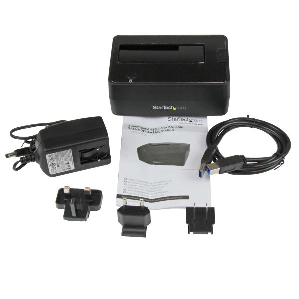 StarTech.com Single Bay USB 3.0 naar SATA HDD Docking Station, USB 3.0 (5 Gbps) Hard Drive Dock, Externe 2.5/3.5" SATA I/II/III HDD/SSD Dock Station, Hot-Swap Hard Drive Bay, Top-Loading (SATDOCKU3S)