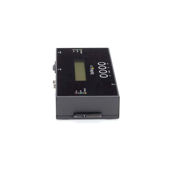 StarTech.com 1:1 Standalone Hard Drive Cloner & Wisser, SAS en SATA HDD/SSD Kloner/Copier/Eraser, Hard Disk Duplicator en Secure Erase Dock, LCD Display, TAA Compliant (SATSASDUPE11)