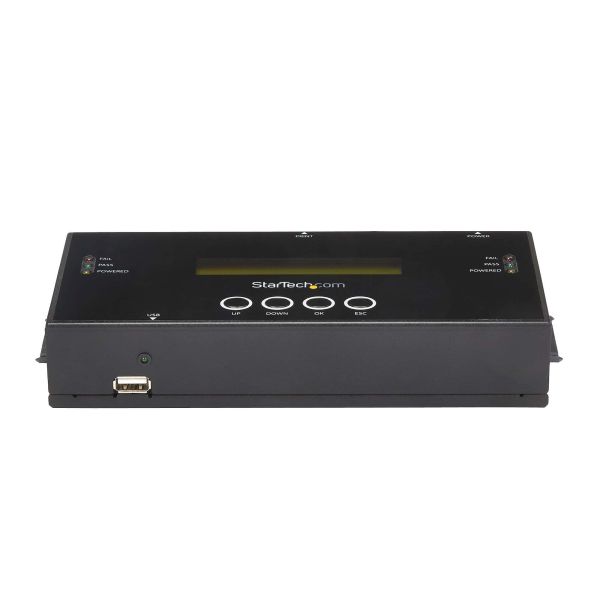 StarTech.com 1:1 Standalone Hard Drive Cloner & Wisser, SAS en SATA HDD/SSD Kloner/Copier/Eraser, Hard Disk Duplicator en Secure Erase Dock, LCD Display, TAA Compliant (SATSASDUPE11)