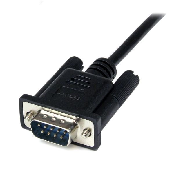 StarTech.com 2 m zwarte DB9 RS232 seriële nullmodemkabel F/M (SCNM9FM2MBK)