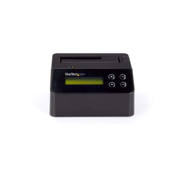StarTech.com Single Bay Hard Drive Wisser, Standalone HDD/SSD Sanitizer/Eraser, 4Kn, USB 3.0 naar SATA III (6 Gbps), 9 Wismodi, LCD Display, Hard Disk Secure Erase Dock, DB-9 Printer Poort, TAA Compliant (SDOCK1EU3P2)