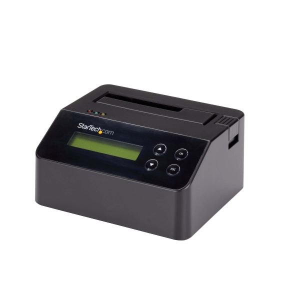 StarTech.com Single Bay Hard Drive Wisser, Standalone HDD/SSD Sanitizer/Eraser, 4Kn, USB 3.0 naar SATA III (6 Gbps), 9 Wismodi, LCD Display, Hard Disk Secure Erase Dock, DB-9 Printer Poort, TAA Compliant (SDOCK1EU3P2)