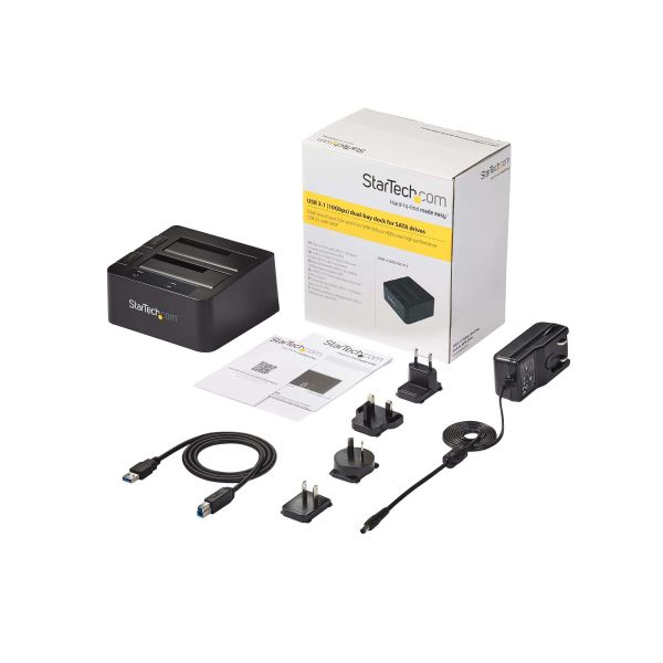 StarTech.com USB 3.1 (10bps) dubbel harddisk docking station voor 2,5 en/of 3,5" SATA SSD/HDD (SDOCK2U313)