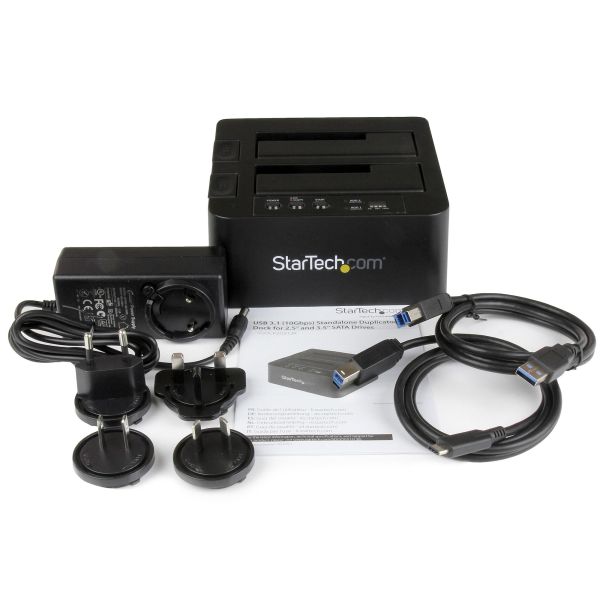 StarTech.com USB 3.1 (10Gbps) Standalone Duplicator Dock voor 2.5" & 3.5" SATA SSD/HDD schijven met Fast-Speed Duplication tot 28GB/min (SDOCK2U313R)