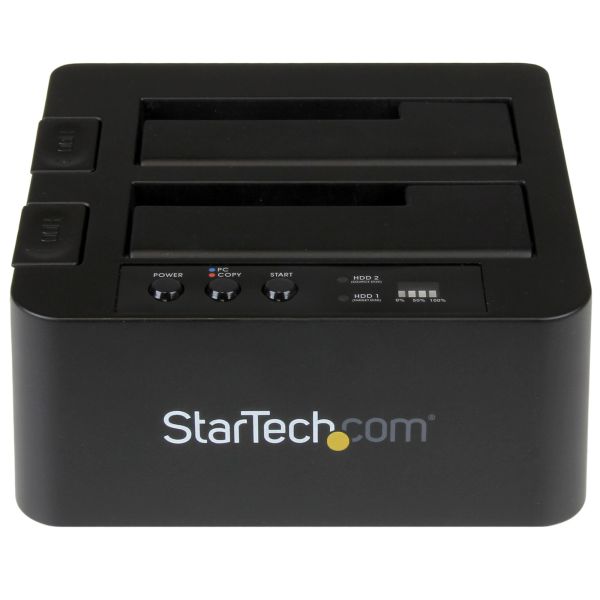 StarTech.com USB 3.1 (10Gbps) Standalone Duplicator Dock voor 2.5" & 3.5" SATA SSD/HDD schijven met Fast-Speed Duplication tot 28GB/min (SDOCK2U313R)