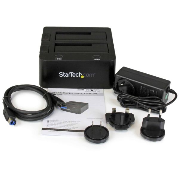 StarTech.com USB 3.0 dubbel harddisk docking station met UASP voor 2,5/3,5 inch SSD / HDD SATA 6 Gbps (SDOCK2U33)