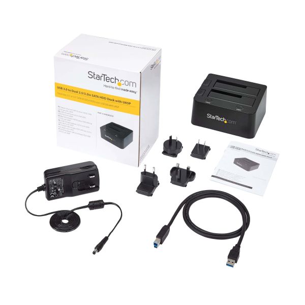 StarTech.com USB 3.0 dubbel harddisk docking station met UASP voor 2,5/3,5 inch SSD / HDD SATA 6 Gbps (SDOCK2U33)